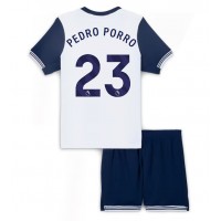 Koszulka piłkarska Tottenham Hotspur Pedro Porro #23 Strój Domowy dla dzieci 2024-25 tanio Krótki Rękaw (+ Krótkie spodenki)